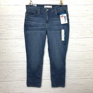 NEW Levi's Signature Jeans Mid Rise Slim Straight Leg Stretch size 16s length 28